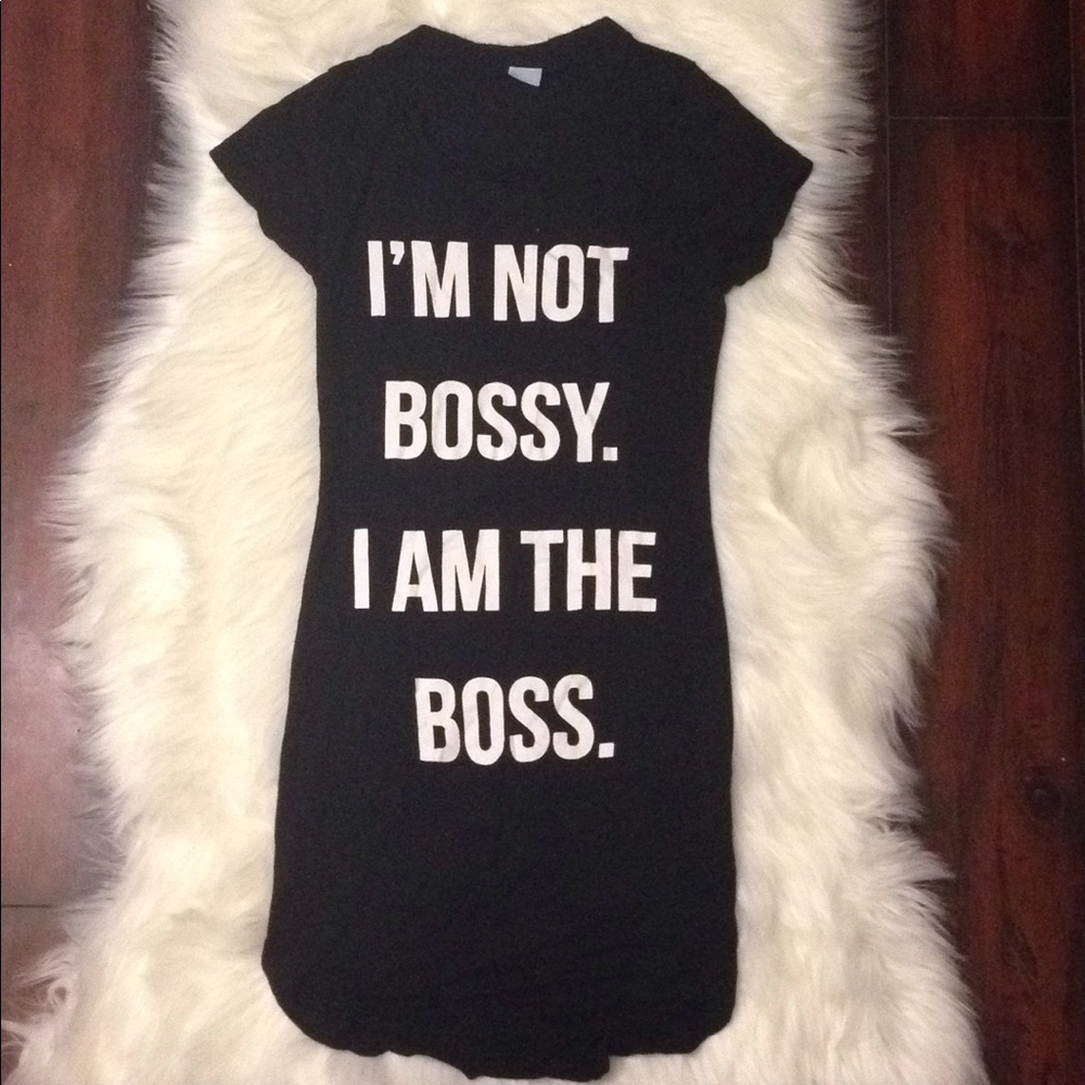 Graphic shirt dress tee